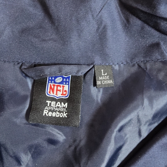 Reebok mens zippered NFL Team Apparel jacket. Size Large in blue, gray, wht,blk - Picture 3 of 13